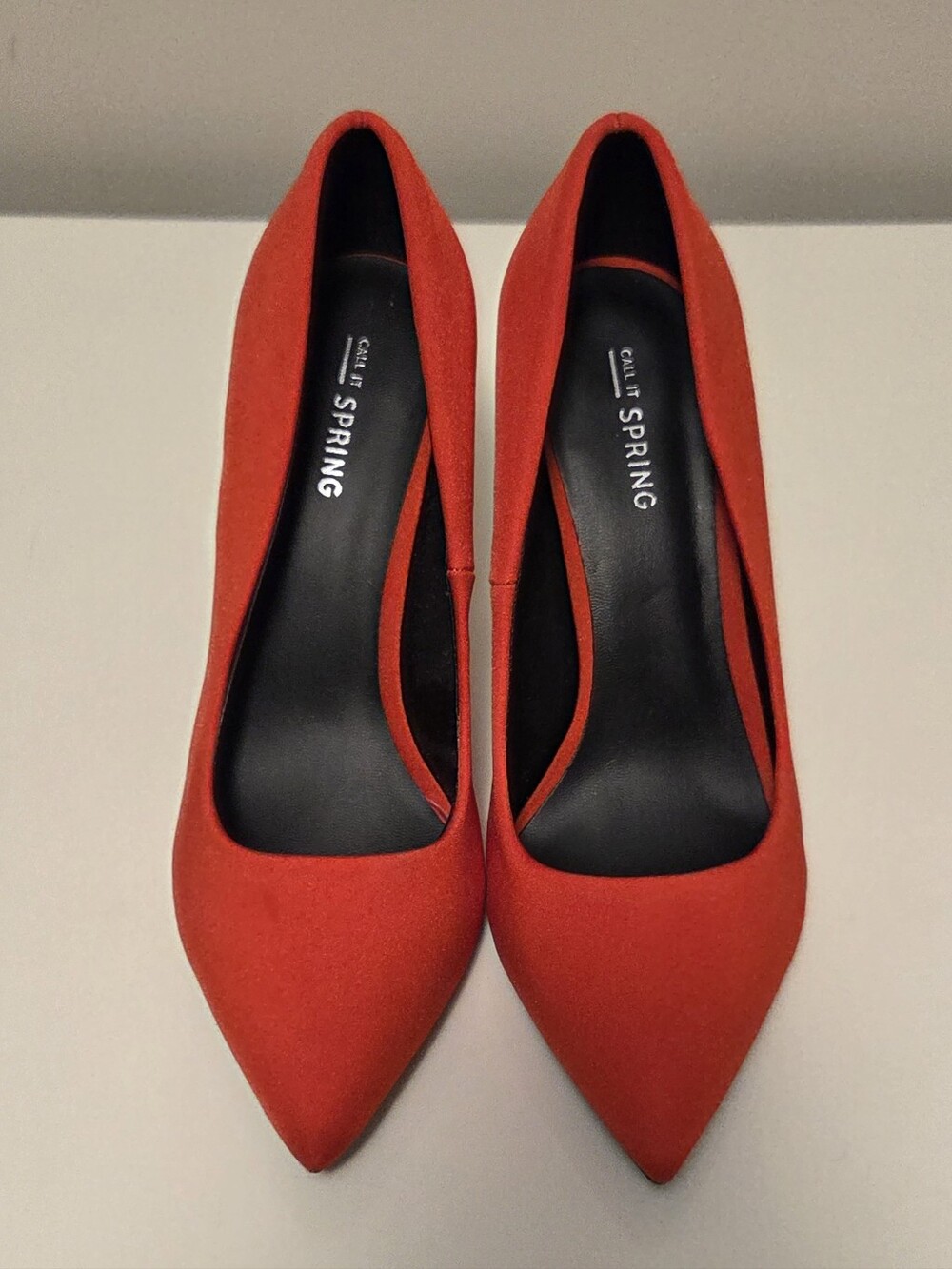 Women’s Classic Satin Red Stilettos - Picture 2 of 5